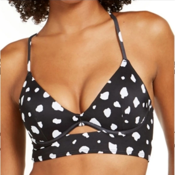 Macy's Other - SUNDAZED 36C Cow Print Bikini Criss-cross top…
